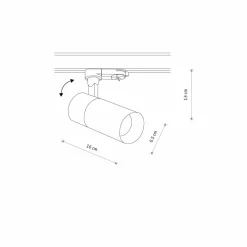 Sklep Kaja Klasyczny spot do szyny trójfazowej 10400 CTLS TINOS LED | Kaja