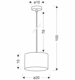 Sklep Kaja Klasyczny zwis z ozdobnym abażurem 31-37718 PANDY | Kaja Oświetlenie