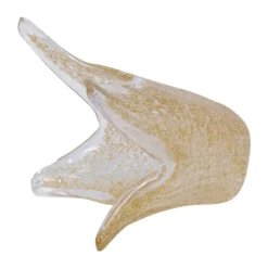 Sklep Kaja Klosz w kształcie kwiatu z drobinkami złota K-HP 02 TRANSPARENT KLOSZ