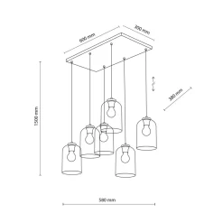 Cheap Kolorowa lampa wisząca do salonu TK 10302 MOLLY | Kaja Oświetlenie Żyrandole Nowoczesne