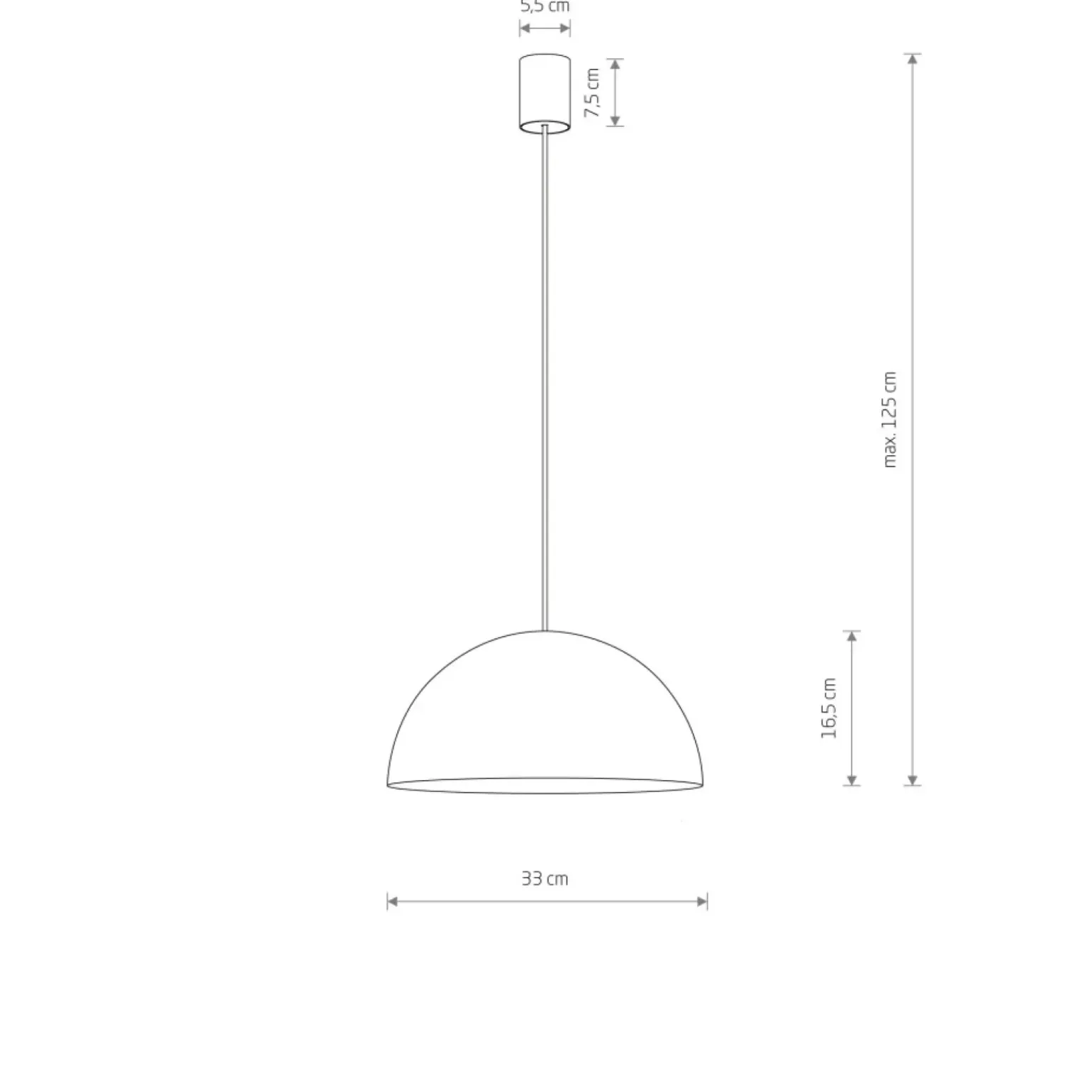 Hot Kopułowa, czarno-złota lampa wisząca ⌀33cm 10694 HEMISPHERE | Kaja Żyrandole Nowoczesne