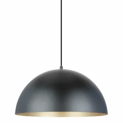 Best Sale Kopułowa, czarno-złota lampa wisząca A8001XL-BK VELA | Kaja Żyrandole Nowoczesne