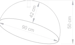 Cheap Kopułowa lampa do skandynawskiego salonu SIG 32463 - SFERA 90 B/ZŁ Żyrandole Nowoczesne