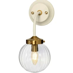 Sklep Kaja Kremowy kinkiet z mosiężną oprawą DL-COSMOS1 z serii COSMOS