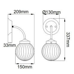Sklep Kaja Kremowy kinkiet z mosiężną oprawą DL-COSMOS1 z serii COSMOS