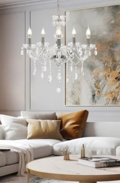 Sklep Kaja Królewska lampa świecznik z kryształami 35-30313 CRISTALLO | Kaja