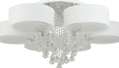 Shop Kryształowa lampa sufitowa z abażurami DRS8006/5 8C | Kaja Oświetlenie Żyrandole Nowoczesne