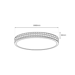 Sklep Kaja Kryształowa lampa sufitowa LED do sypialni ML8499 RONDO | Kaja