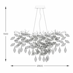 Fashion Kryształowa lampa wisząca drzewko MD4115-1-EGN CINDY | Kaja Żyrandole Nowoczesne