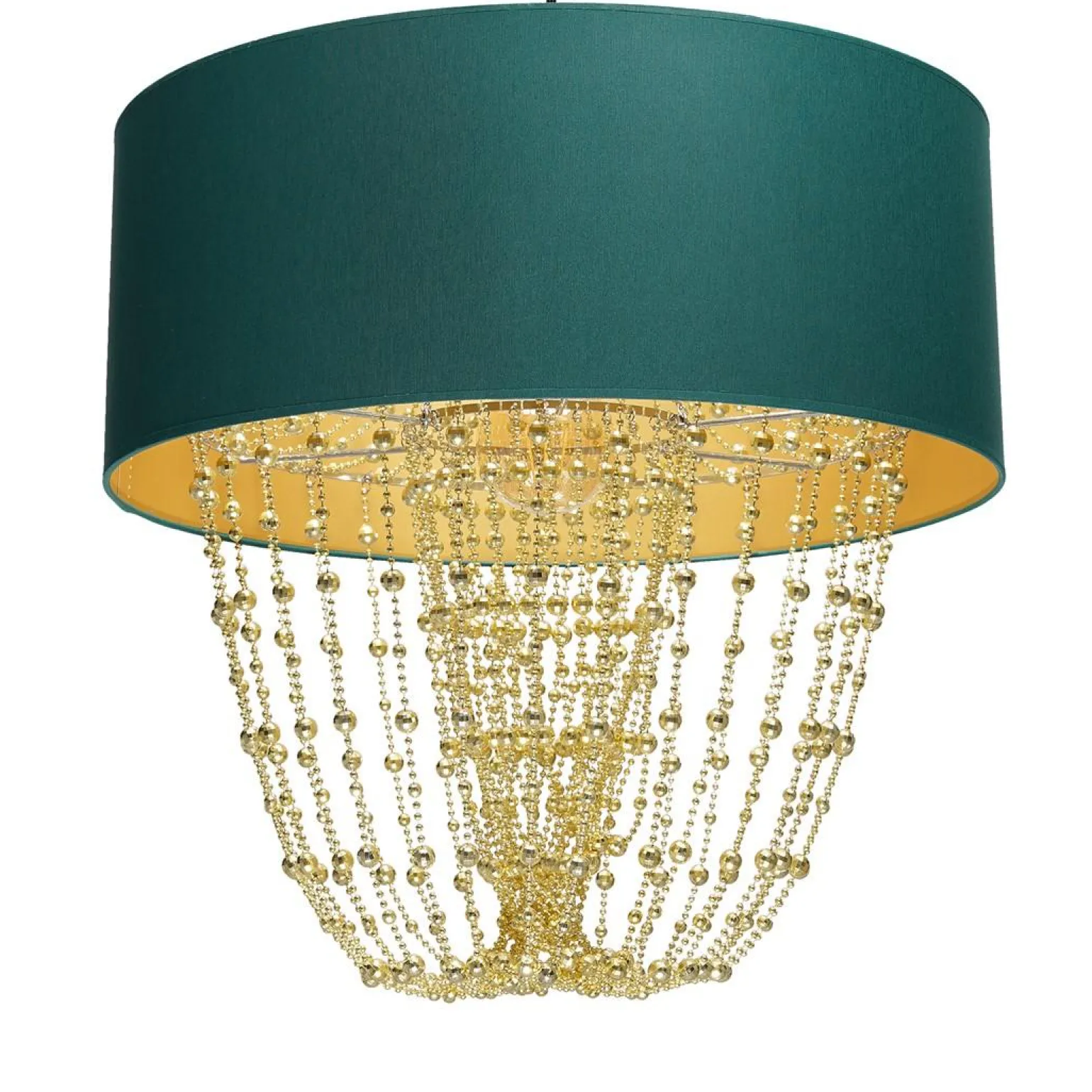 Sklep Kaja Kryształowa lampa wisząca z zielonym abażurem MLP6452 z serii ALMERIA | Kaja Ośw