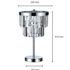 Sklep Kaja Kryształowa lampka stołowa glamour LP-2910/1T VETRO | Kaja Oświetlenie