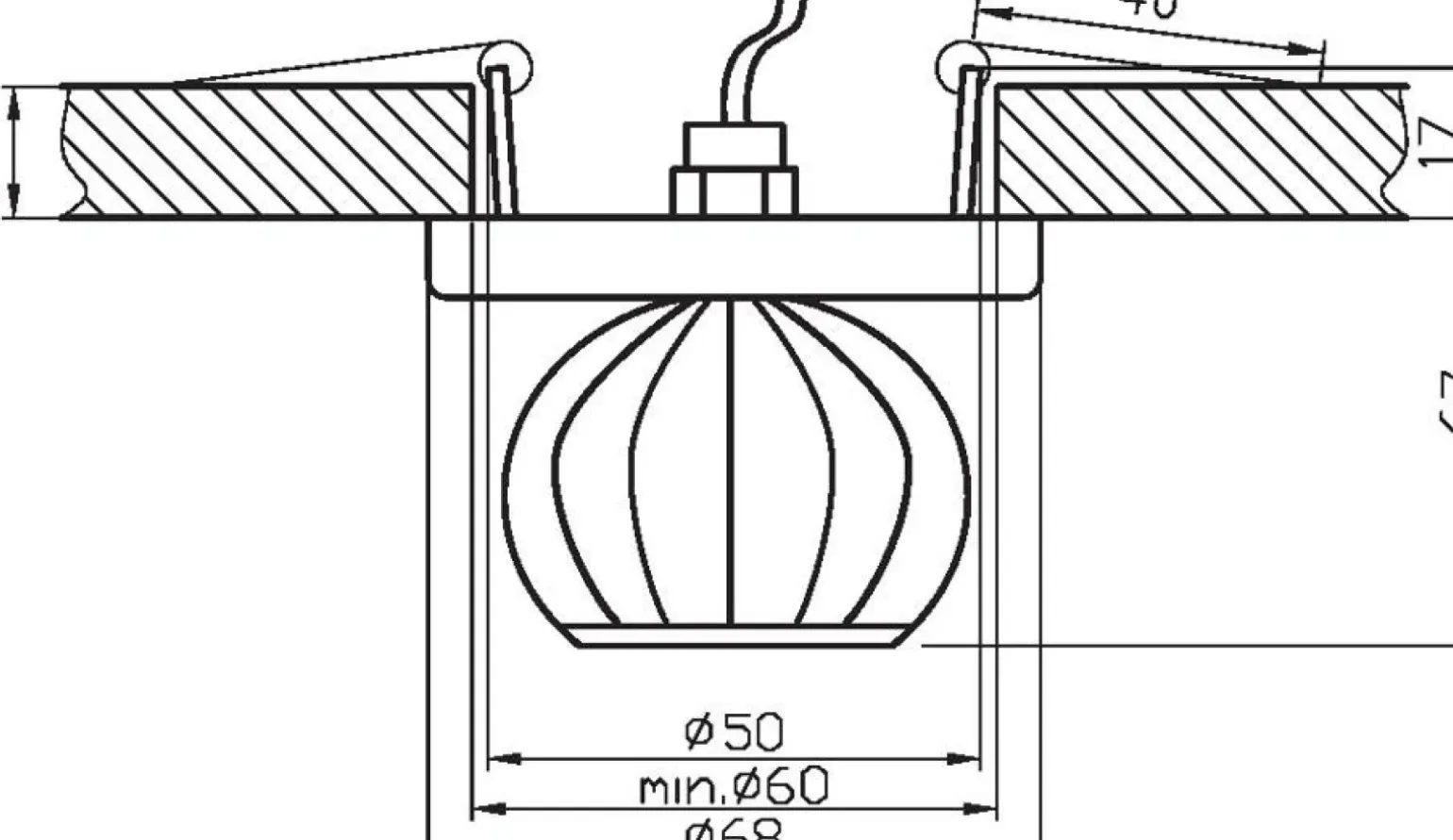 Sklep Kaja Kryształowa, niezwykła oprawa podtynkowa 2292468 | Kaja Oświetlenie