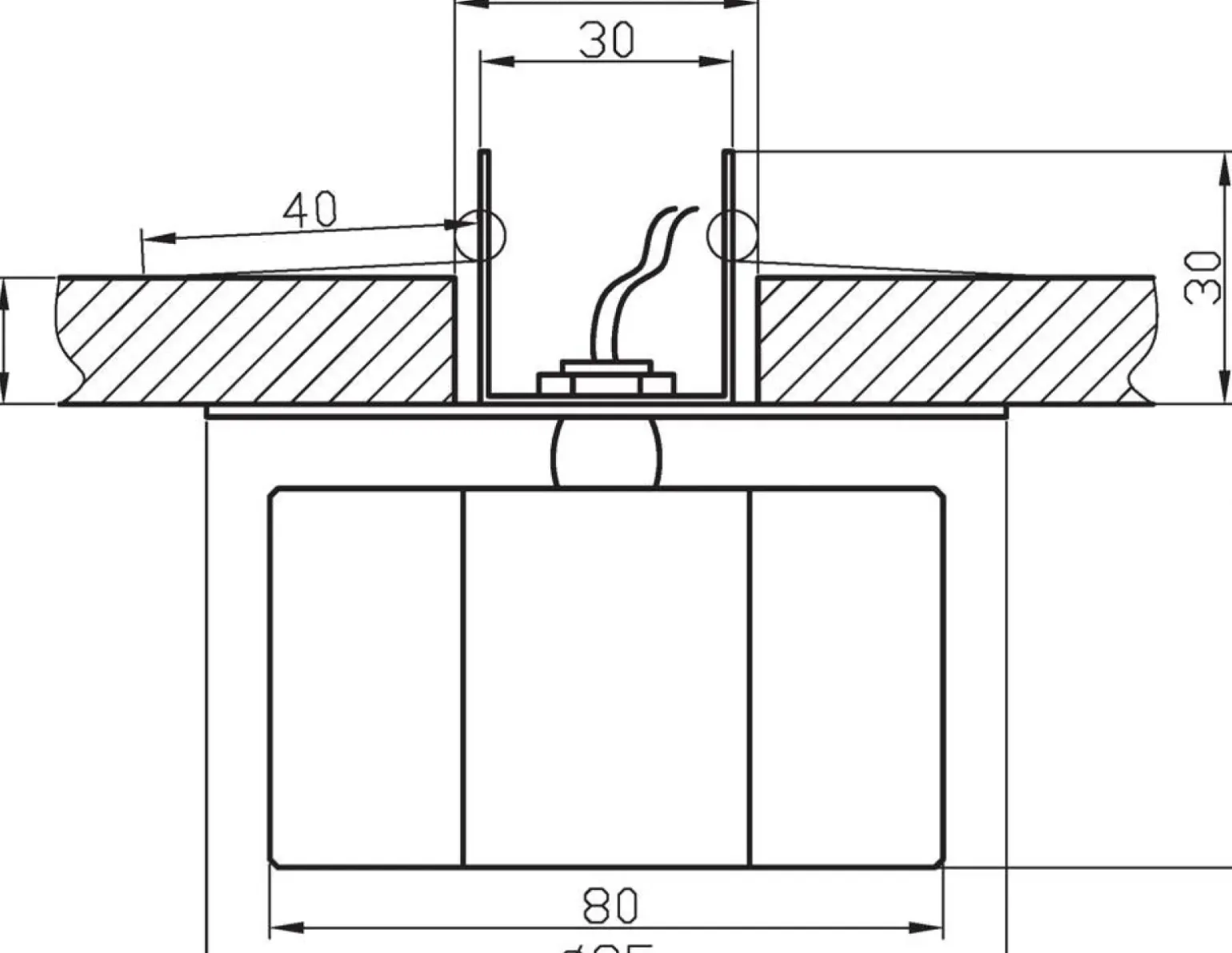 Sklep Kaja Kryształowa oprawa podtynkowa, srebrny kolor 2281967 | Kaja Oświetlenie