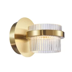 Sklep Kaja Kryształowa, złota lampa ścienna LED 9W WL-77362-9W-GD TIARA | Kaja