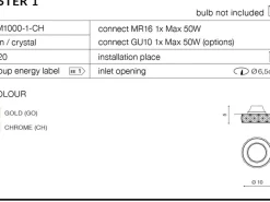 Sklep Kaja Kryształowe oczko oprawa podtynkowa AZ4175 ESTER | Kaja Oświetlenie