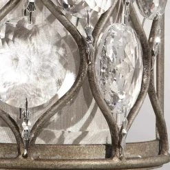 Sklep Kaja Kryształowy kinkiet, oksydowany srebrny FE-LUCIA1 z serii LUCIA