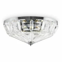 Sklep Kaja Kryształowy plafon ze srebrną ramką ⌀48,5cm MOD094CL-06CH serii FACET