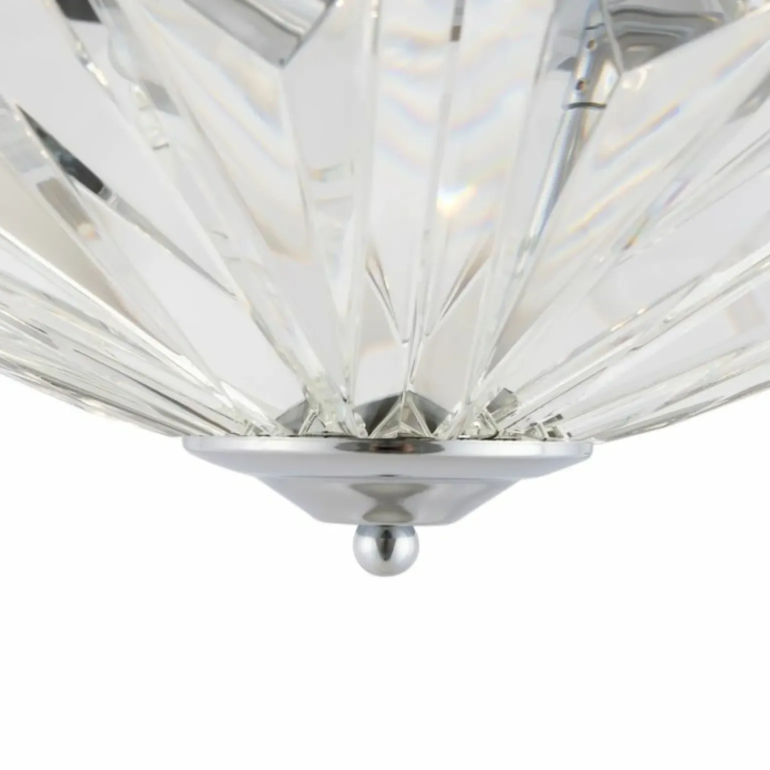 Sklep Kaja Kryształowy plafon ze srebrną ramką ⌀48,5cm MOD094CL-06CH serii FACET