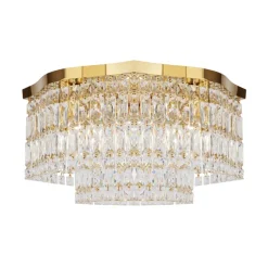 Sklep Kaja Kryształowy plafon, złota oprawa DIA005CL-06G z serii DUNE | Kaja