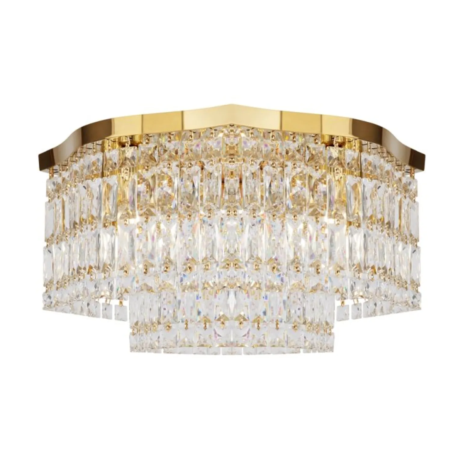 Sklep Kaja Kryształowy plafon, złota oprawa DIA005CL-06G z serii DUNE | Kaja