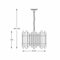 Store Kryształowy żyrandol w stylu glamour P0556-06D-V7V7 ALEXANDRIA | Kaja Żyrandole Nowoczesne