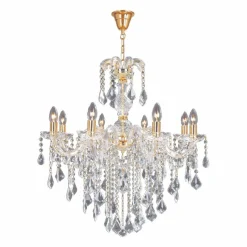 Shop Kryształowy żyrandol w stylu glamour ZM 14004/8-GLD CHATEAU | Kaja Żyrandole Nowoczesne