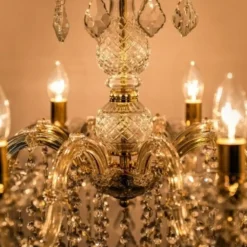 Shop Kryształowy żyrandol w stylu glamour ZM 14004/8-GLD CHATEAU | Kaja Żyrandole Nowoczesne