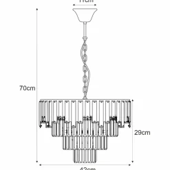 Flash Sale Kryształowy żyrandol z regulowaną wysokością K-8176 | Kaja Oświetlenie Żyrandole Nowoczesne
