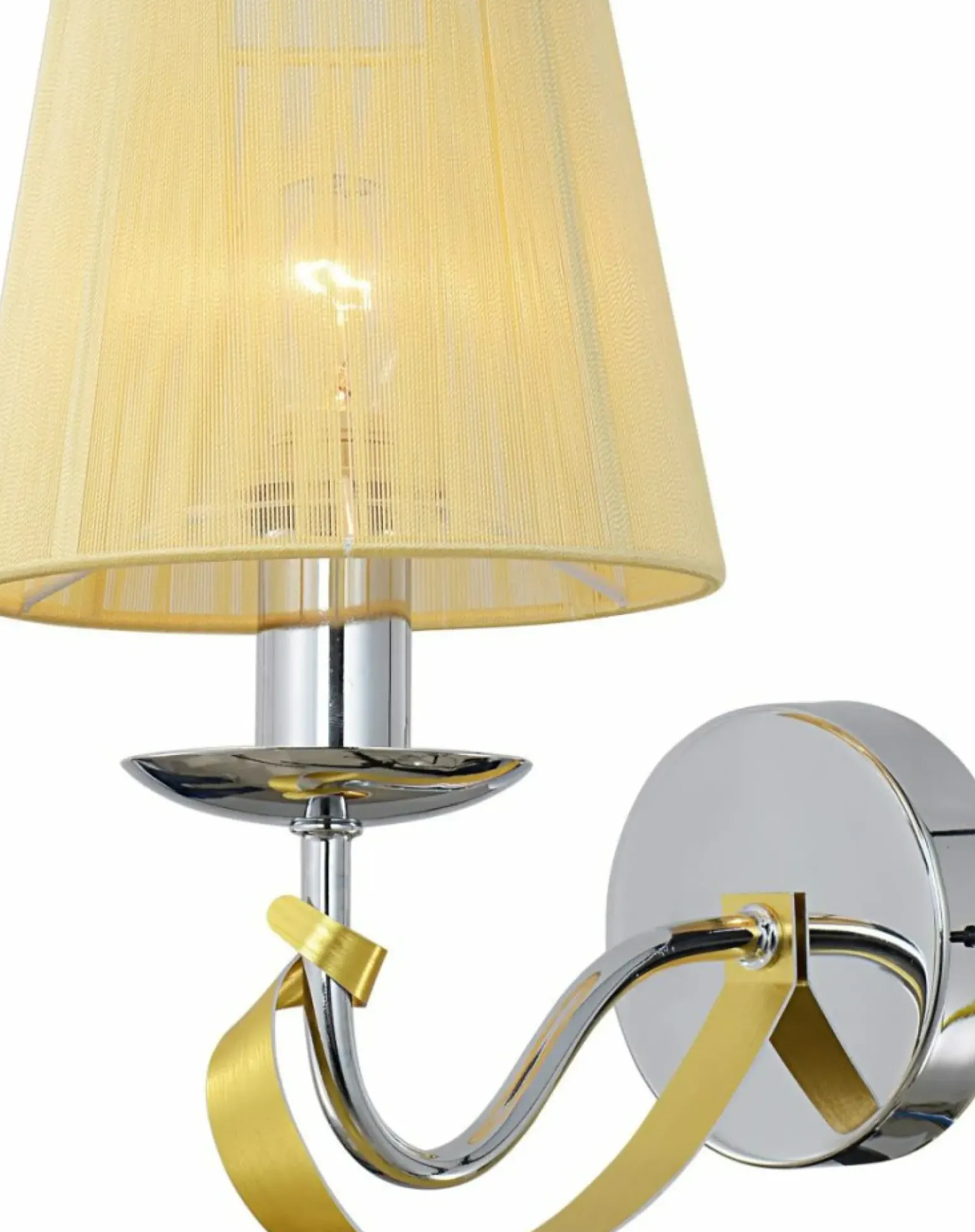 Sklep Kaja Kunsztowny kinkiet ze złotym abażurem 21-55040 DIVA | Kaja Oświetlenie