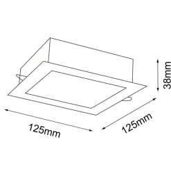 Sklep Kaja Kwadratowa lampa podtynkowa LED IP44 4000K ANT 8581 z serii TOTTO