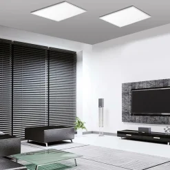 Store Kwadratowa lampa sufitowa LED z pilotem 14531-16 z serii FLAT | Kaja Żyrandole Nowoczesne