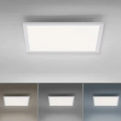 Store Kwadratowa lampa sufitowa LED z pilotem 14531-16 z serii FLAT | Kaja Żyrandole Nowoczesne