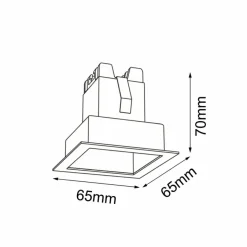 Sklep Kaja Kwadratowe oczko wpuszczane LED 2W 4000K ANT 3039 A-GLARE | Kaja