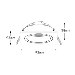 Sklep Kaja Kwadratowe, ruchome, czarne oczko podtynkowe 92704-N z serii CHUCK