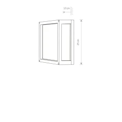 Sklep Kaja Kwadratowy kinkiet mocowany na elewację 4440 INDUS | Kaja Oświetlenie