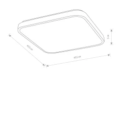 Sklep Kaja Kwadratowy, ledowy plafon, moc 32W, IP44, 8134 | Kaja Oświetlenie