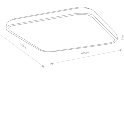 Sklep Kaja Kwadratowy plafon LED, moc 64W, barwa neutralna, 8133 | Kaja