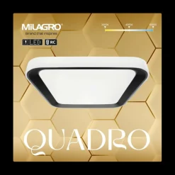 Sklep Kaja Kwadratowy plafon sufitowy, biało-czarny ML7929 z serii QUADRO | Kaja Oświetleni