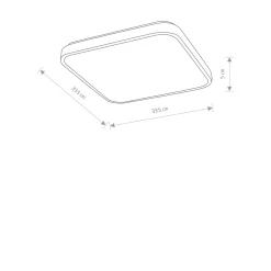 Sklep Kaja Kwadratowy plafon, wbudowany LED, moc 22W, 4000K 8138 | Kaja