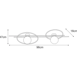 Sklep Kaja Lampa ścienna, kinkiet z dwoma źródłami światła K-5342 z serii ASTRA