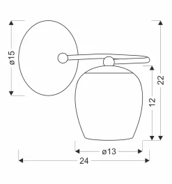 Sklep Kaja Lampa ścienna w kolorze patyny, do sypialni 21-07346 SERANO | Kaja