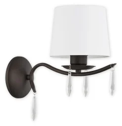 Sklep Kaja Lampa ścienna z białym abażurem O2480 K1 RW AGILA | Kaja Oświetlenie