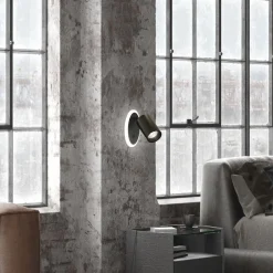 Sklep Kaja Lampa ścienna z dwoma światłami LED+GU10 LP-0612/1WS BK PARMA | Kaja