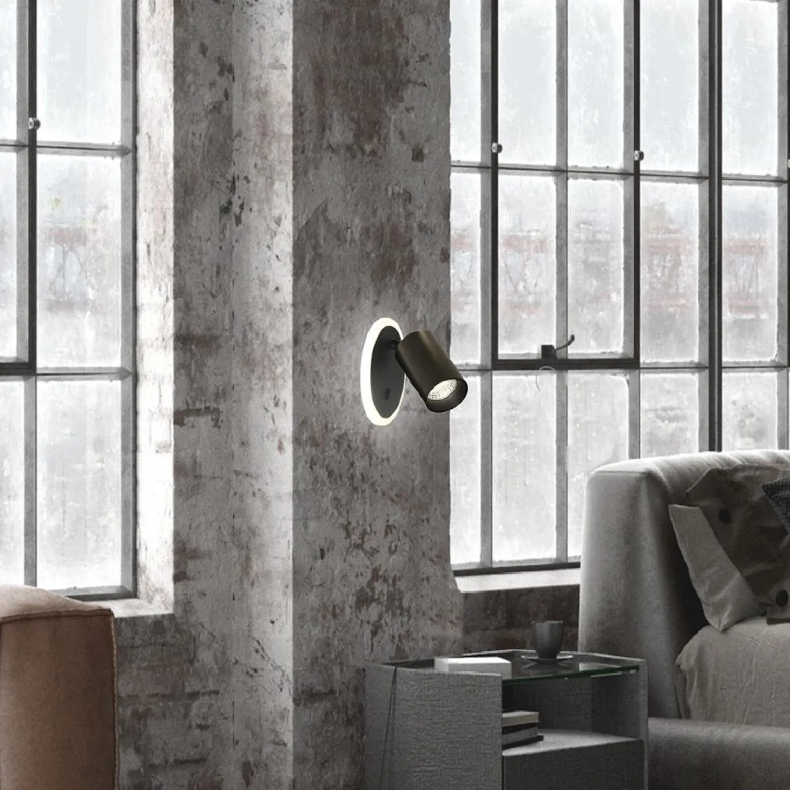 Sklep Kaja Lampa ścienna z dwoma światłami LED+GU10 LP-0612/1WS BK PARMA | Kaja