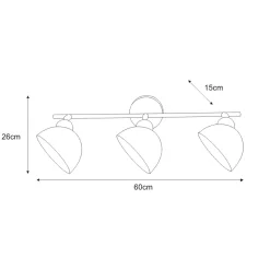 Sklep Kaja Lampa ścienna z reflektorami K-JSL-1305/3W HOPE | Kaja Oświetlenie