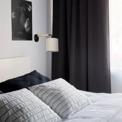 Sklep Kaja Lampa ścienna z szarym, wąskim abażurem MLP7450 z serii ATLANTA | Kaja Oświetlen