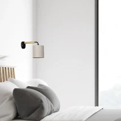 Sklep Kaja Lampa ścienna z szarym, wąskim abażurem MLP7450 z serii ATLANTA | Kaja Oświetlen