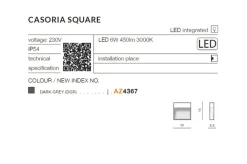 Sklep Kaja Lampa ścienna zewnętrzna schodowa LED AZ4367 CASORIA | Kaja