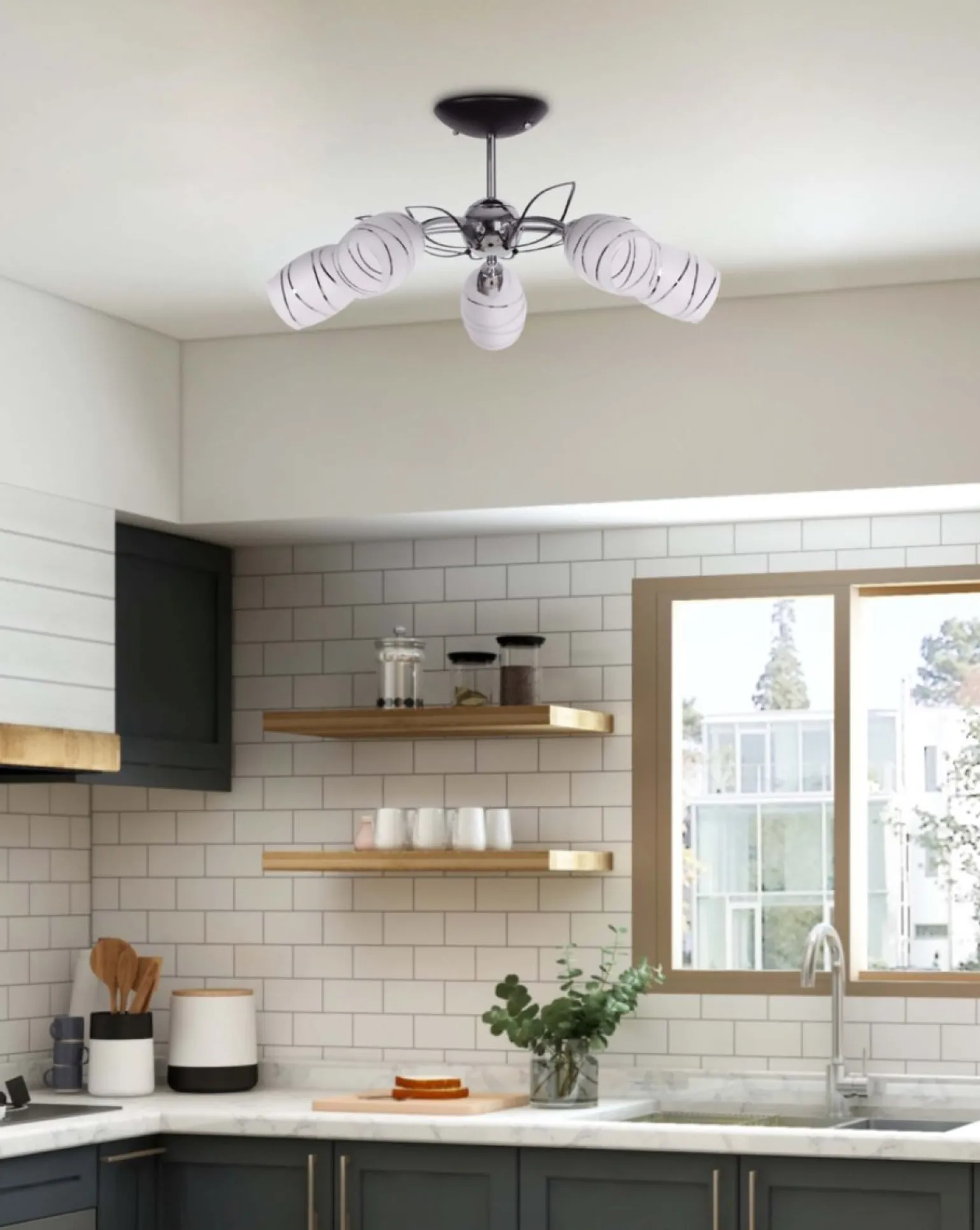 Sklep Kaja Lampa do nowoczesnego salonu K-JSL-6093/5 CHR XENA | Kaja Oświetlenie