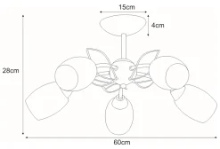 Sklep Kaja Lampa do nowoczesnego salonu K-JSL-6093/5 CHR XENA | Kaja Oświetlenie